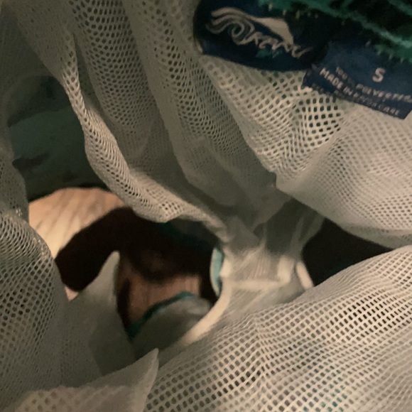 MENS GREEN PRINTED SWIM SHORTS LINED W/DRAWSTRING - Picture 6 of 8